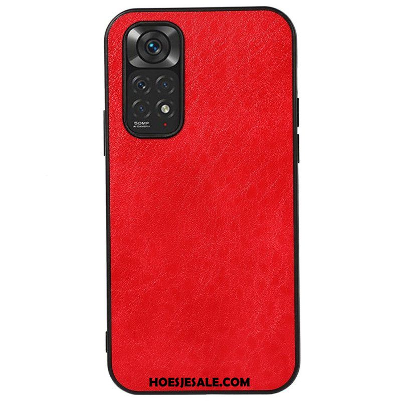 Hoesje voor Xiaomi Redmi Note 11 / 11S Getextureerd Kunstleer