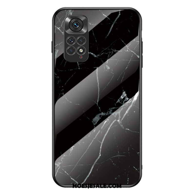 Hoesje voor Xiaomi Redmi Note 11 / 11S Marmeren Kleuren Gehard Glas