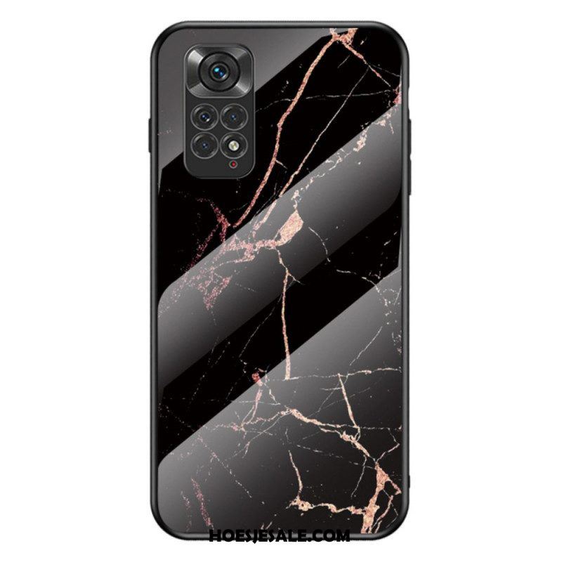 Hoesje voor Xiaomi Redmi Note 11 / 11S Marmeren Kleuren Gehard Glas