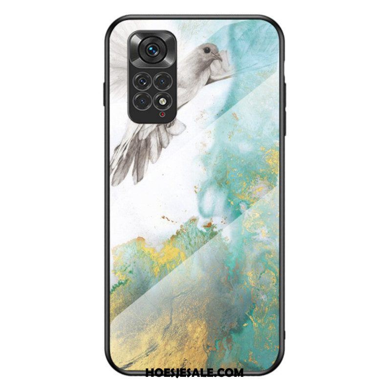 Hoesje voor Xiaomi Redmi Note 11 / 11S Marmeren Kleuren Gehard Glas