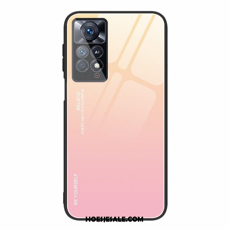 Hoesje voor Xiaomi Redmi Note 11 Pro / 11 Pro 5G Gehard Glas Wees Jezelf