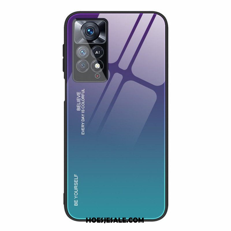 Hoesje voor Xiaomi Redmi Note 11 Pro / 11 Pro 5G Gehard Glas Wees Jezelf