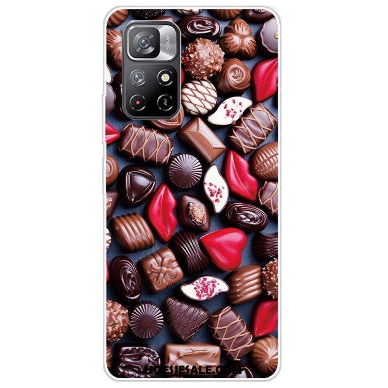 Hoesje voor Xiaomi Redmi Note 11 Pro Plus 5G Flexibele Chocolade