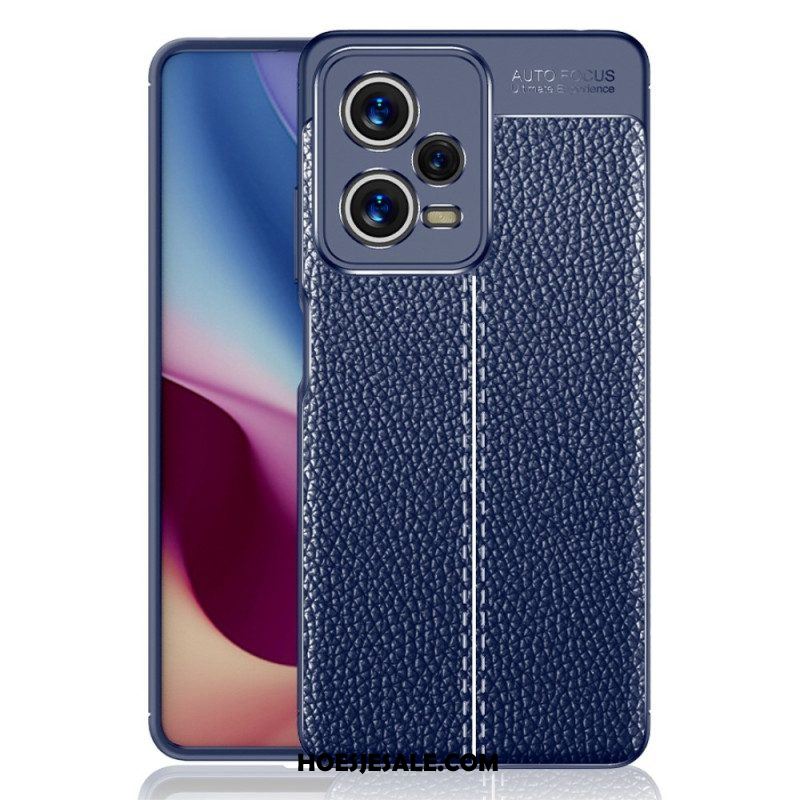 Hoesje voor Xiaomi Redmi Note 12 Pro Dubbellijnig Litchi-leereffect