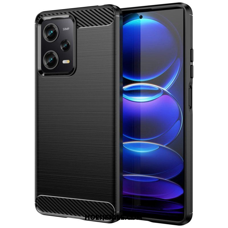 Hoesje voor Xiaomi Redmi Note 12 Pro Geborstelde Koolstofvezel