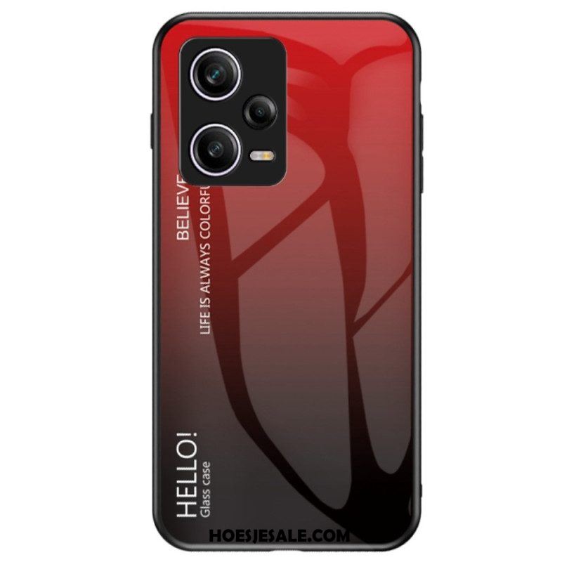 Hoesje voor Xiaomi Redmi Note 12 Pro Gehard Glas Hallo