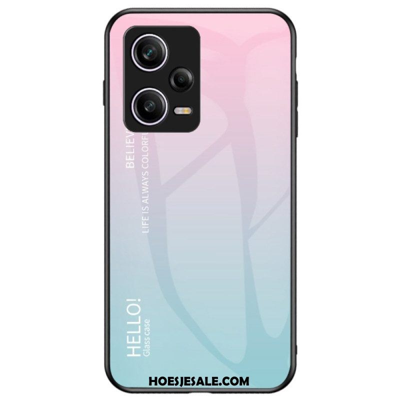 Hoesje voor Xiaomi Redmi Note 12 Pro Gehard Glas Hallo