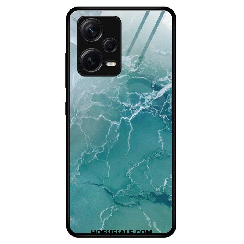 Hoesje voor Xiaomi Redmi Note 12 Pro Plus Marmeren Kleuren Gehard Glas