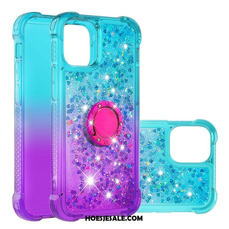 Hoesje voor iPhone 13 Mini Glitter Ringbeugel