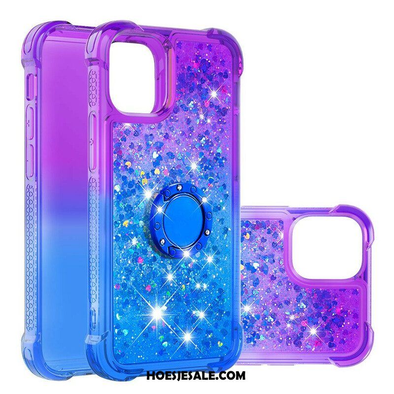 Hoesje voor iPhone 13 Mini Glitter Ringbeugel