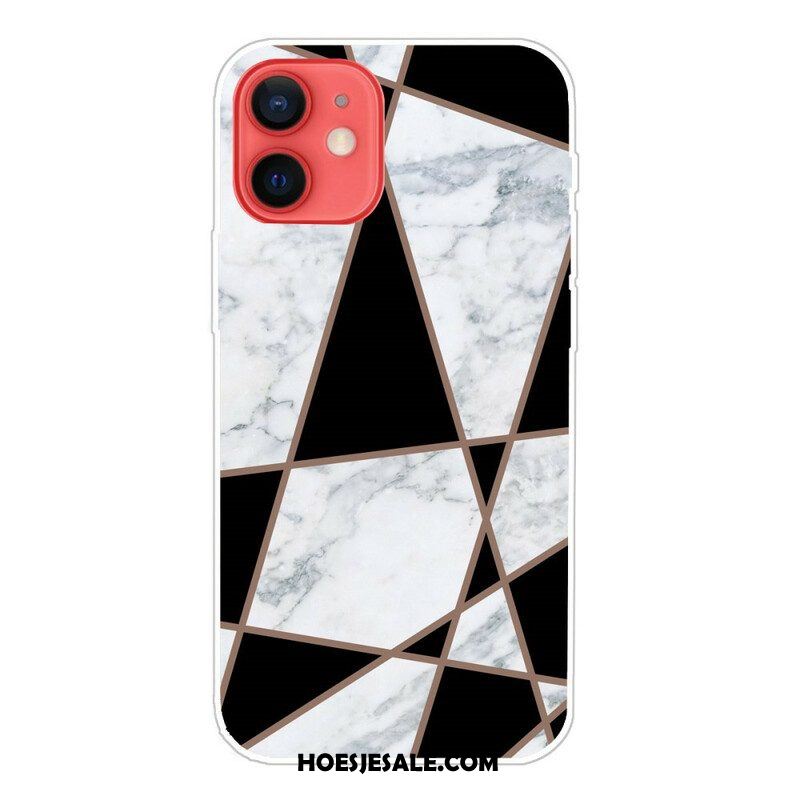 Hoesje voor iPhone 13 Mini Variabel Geometrisch Marmer