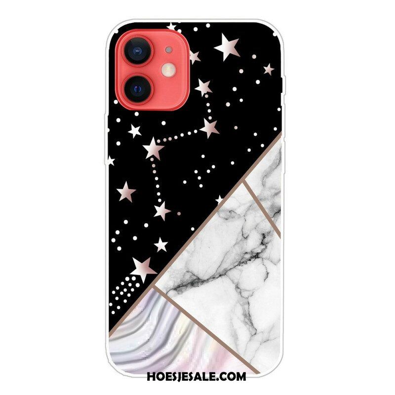 Hoesje voor iPhone 13 Mini Weiger Geometrisch Marmer