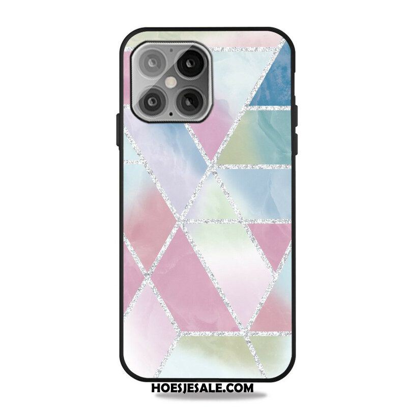 Hoesje voor iPhone 13 Pro Glitter Marmer