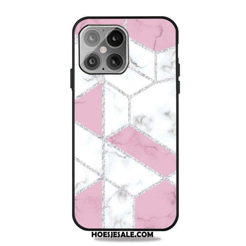 Hoesje voor iPhone 13 Pro Glitter Marmer