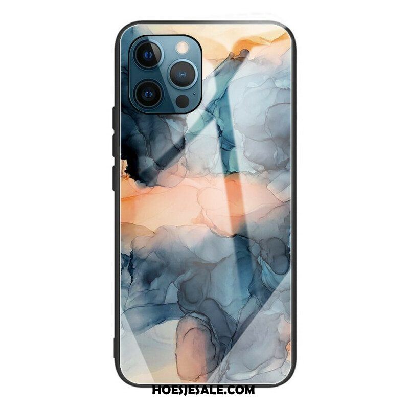 Hoesje voor iPhone 13 Pro Marmer Gehard Glas