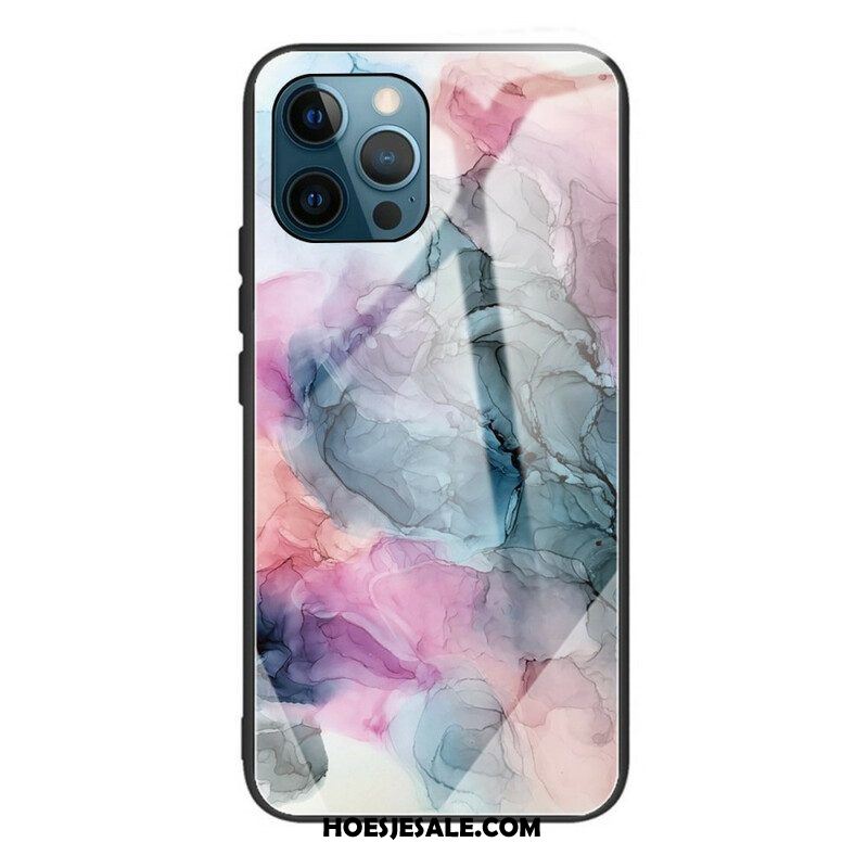 Hoesje voor iPhone 13 Pro Marmer Gehard Glas