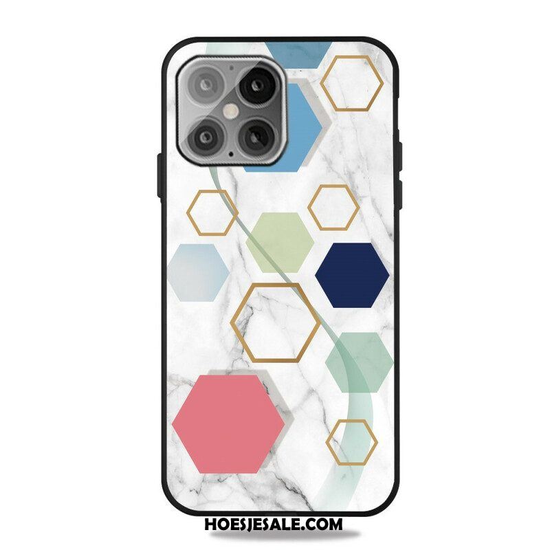 Hoesje voor iPhone 13 Pro Marmeren Geometrie