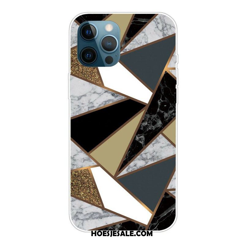 Hoesje voor iPhone 13 Pro Marmeren Geometrie