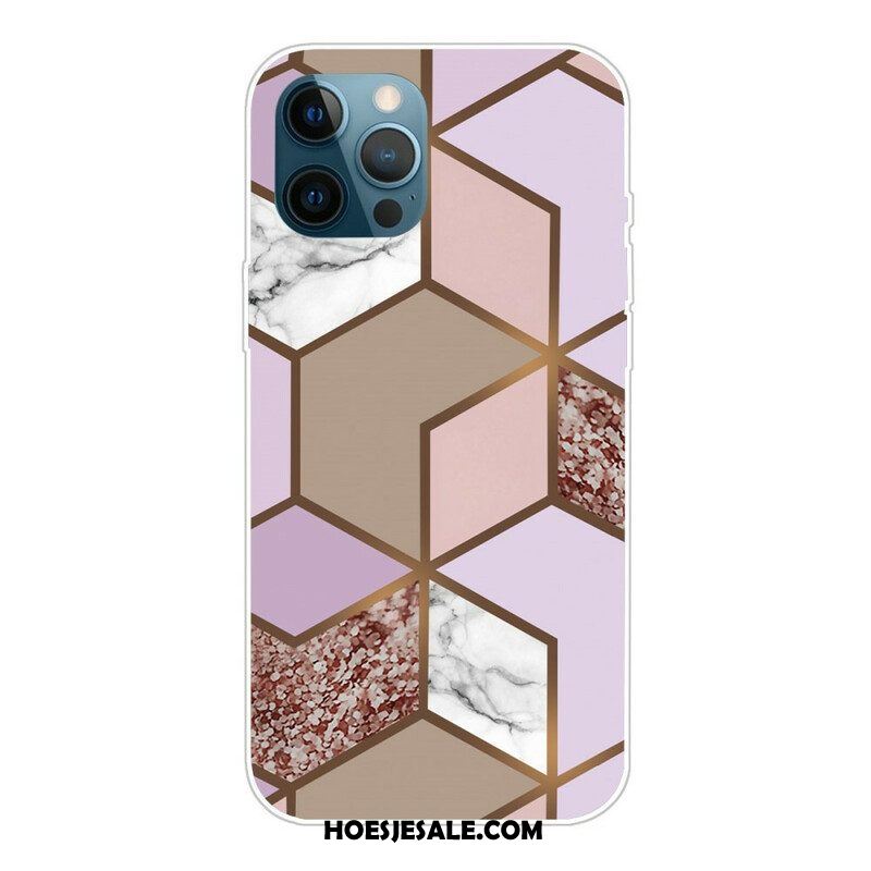 Hoesje voor iPhone 13 Pro Marmeren Geometrie