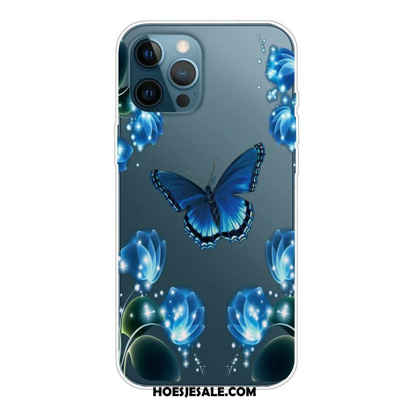 Hoesje voor iPhone 13 Pro Max Blauwe Vlinders