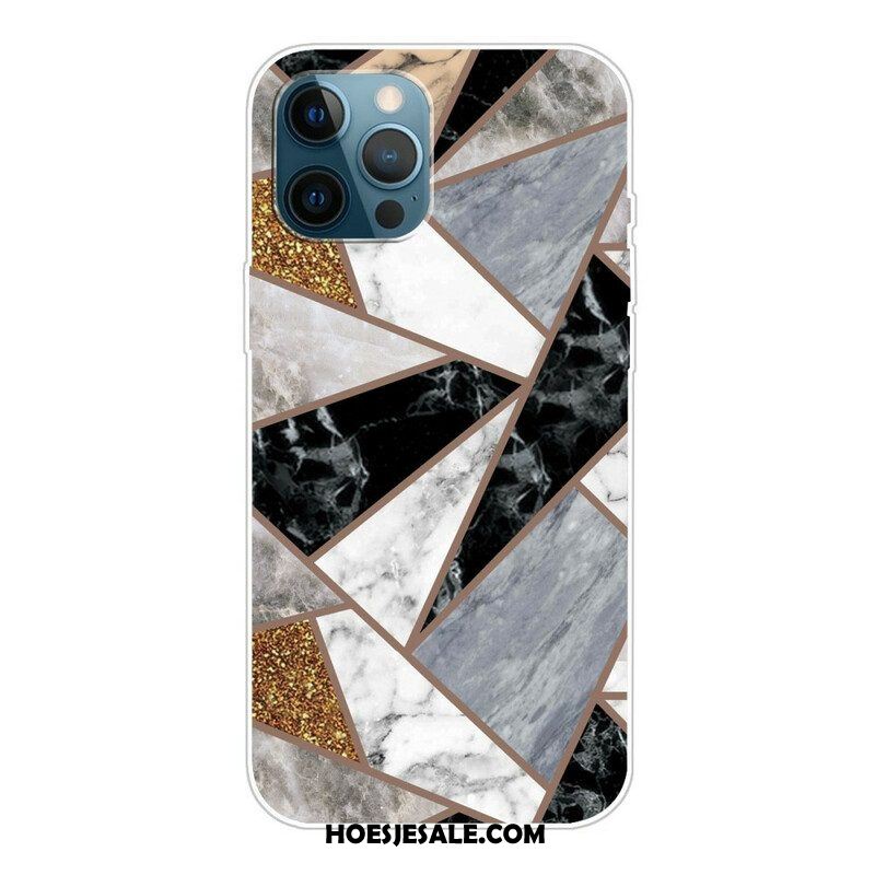 Hoesje voor iPhone 13 Pro Weiger Geometrisch Marmer