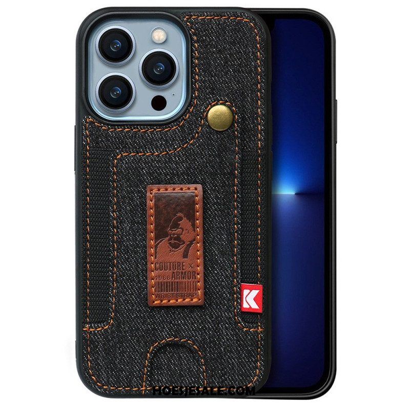 Hoesje voor iPhone 14 Kaarthouder En Jeansriem