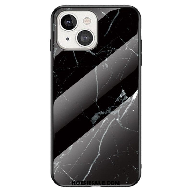 Hoesje voor iPhone 14 Marmer Gehard Glas