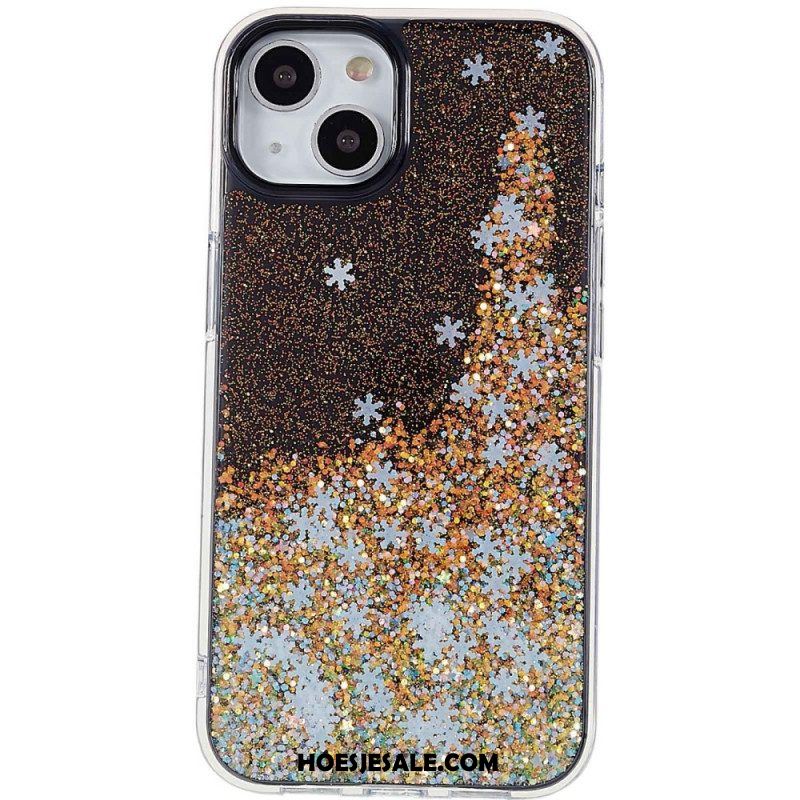 Hoesje voor iPhone 14 Pailletten Vlokken