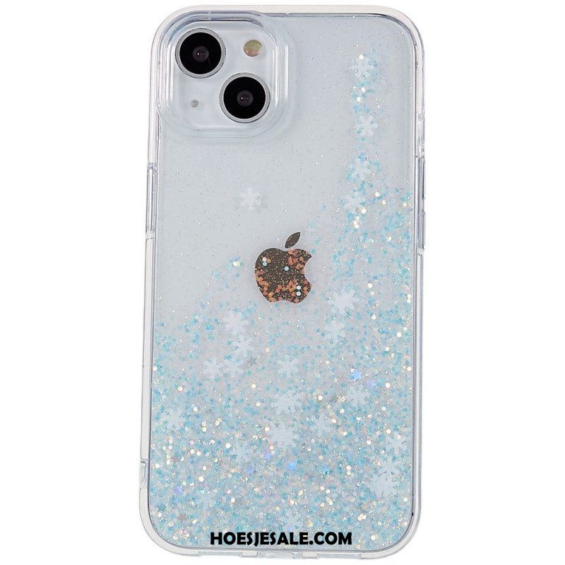 Hoesje voor iPhone 14 Pailletten Vlokken