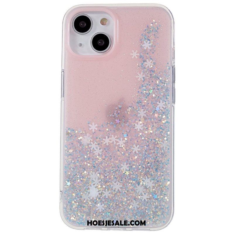 Hoesje voor iPhone 14 Pailletten Vlokken