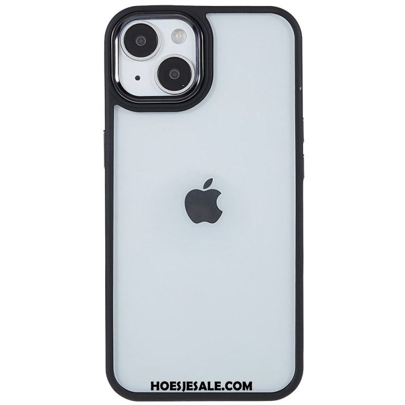 Hoesje voor iPhone 14 Plus Acryl Siliconen Randen