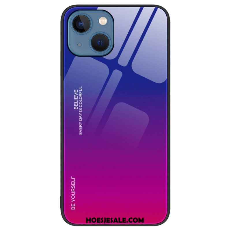 Hoesje voor iPhone 14 Plus Gehard Glas Wees Jezelf