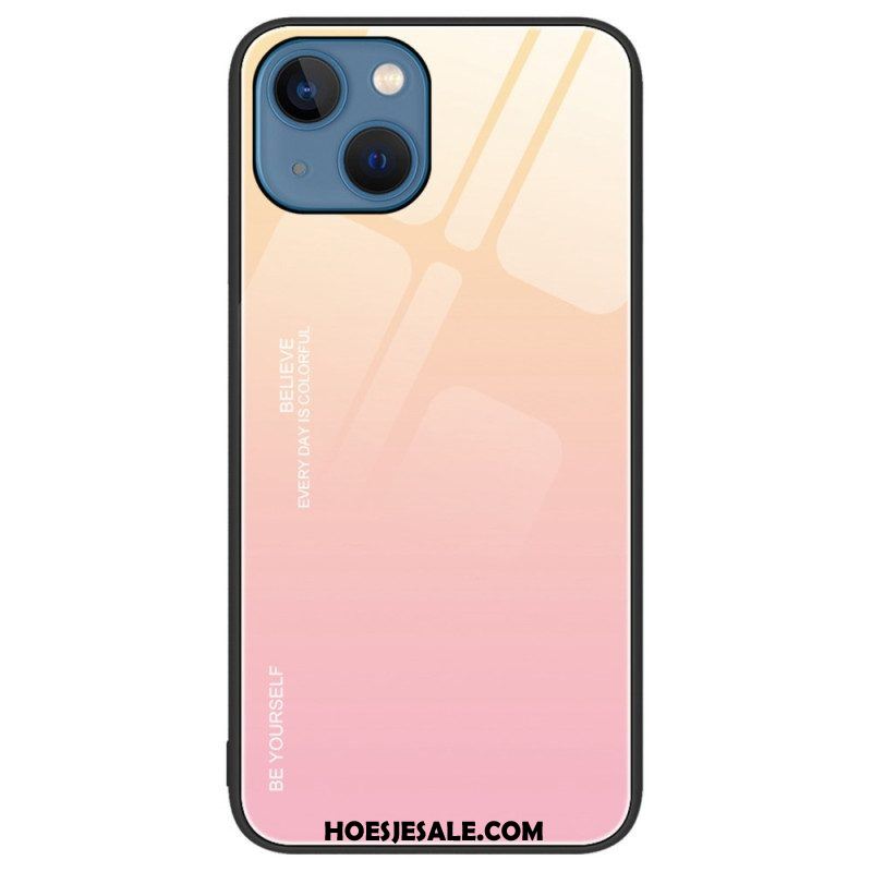 Hoesje voor iPhone 14 Plus Gehard Glas Wees Jezelf