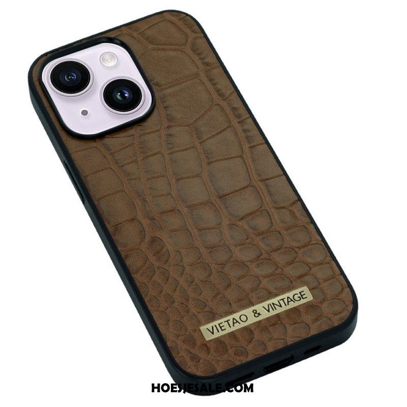 Hoesje voor iPhone 14 Plus Vietao Krokodillenhuid-effect