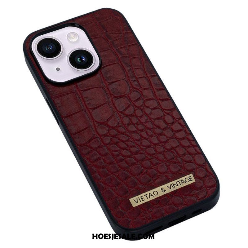 Hoesje voor iPhone 14 Plus Vietao Krokodillenhuid-effect