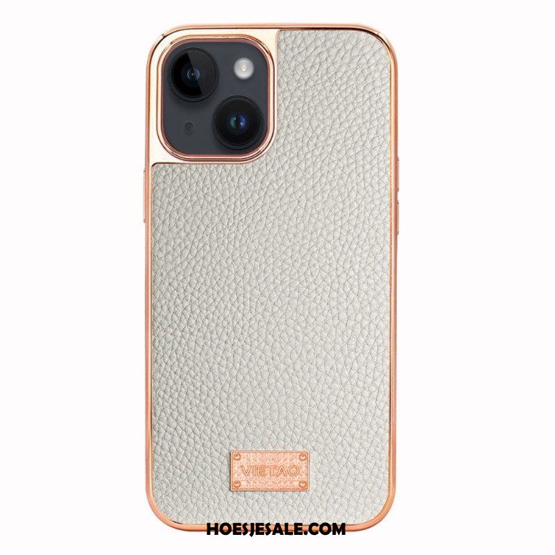 Hoesje voor iPhone 14 Plus Vietao Lychee Leereffect