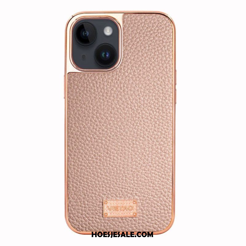 Hoesje voor iPhone 14 Plus Vietao Lychee Leereffect