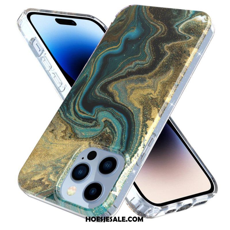 Hoesje voor iPhone 14 Pro Enkel Marmer