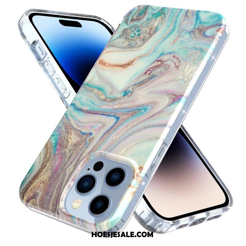 Hoesje voor iPhone 14 Pro Enkel Marmer