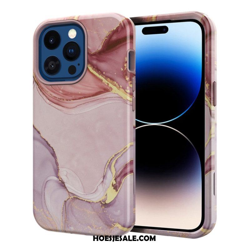 Hoesje voor iPhone 14 Pro Fantastisch Marmer