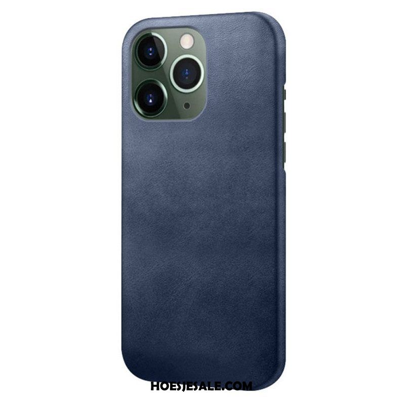 Hoesje voor iPhone 14 Pro Leer-effect