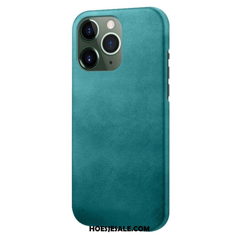 Hoesje voor iPhone 14 Pro Leer-effect