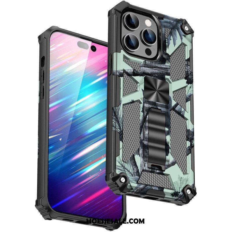 Hoesje voor iPhone 14 Pro Max Camouflage Verwijderbare Ondersteuning