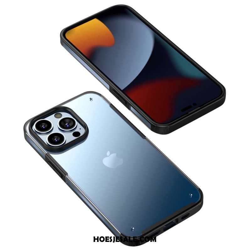 Hoesje voor iPhone 14 Pro Max Doorschijnende Siliconen Randen