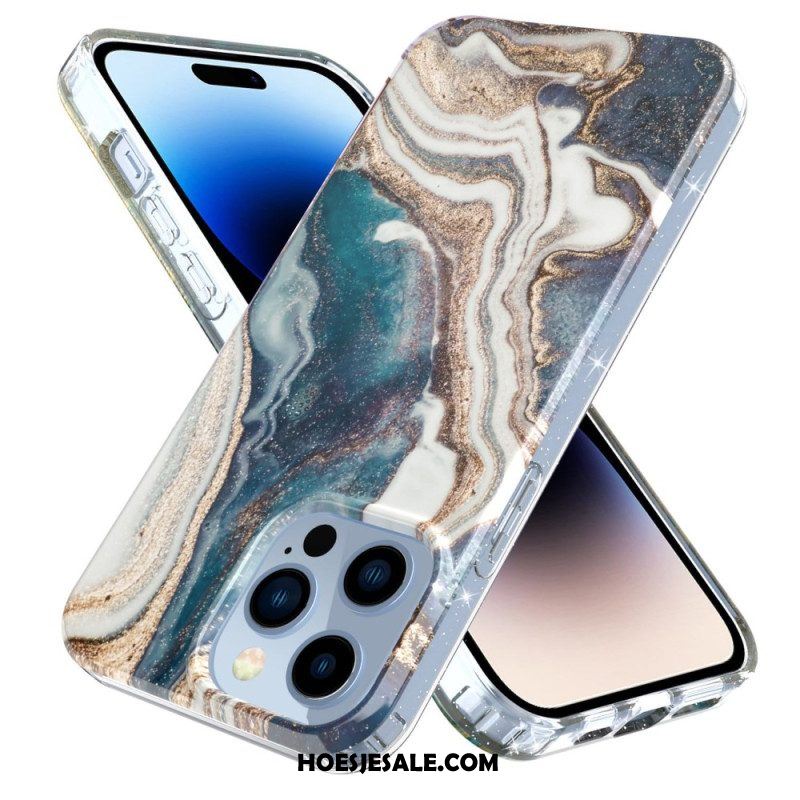 Hoesje voor iPhone 14 Pro Max Enkel Marmer