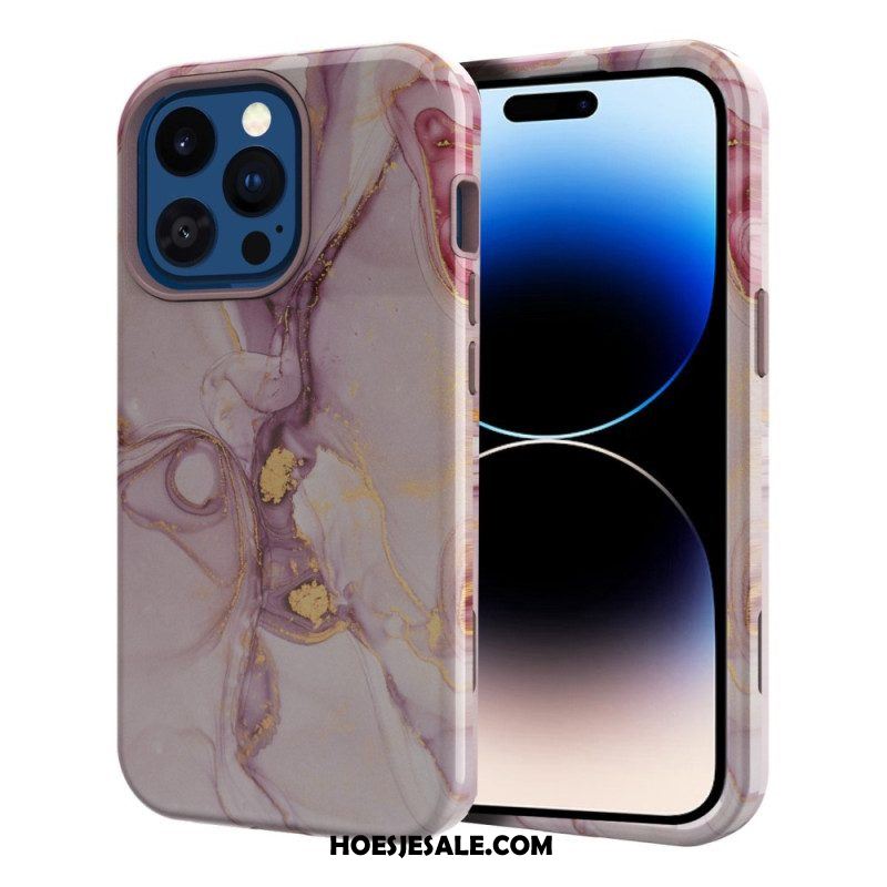 Hoesje voor iPhone 14 Pro Max Fantastisch Marmer