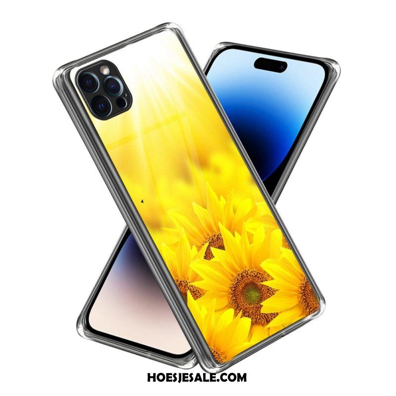 Hoesje voor iPhone 14 Pro Max Intense Zonnebloemen