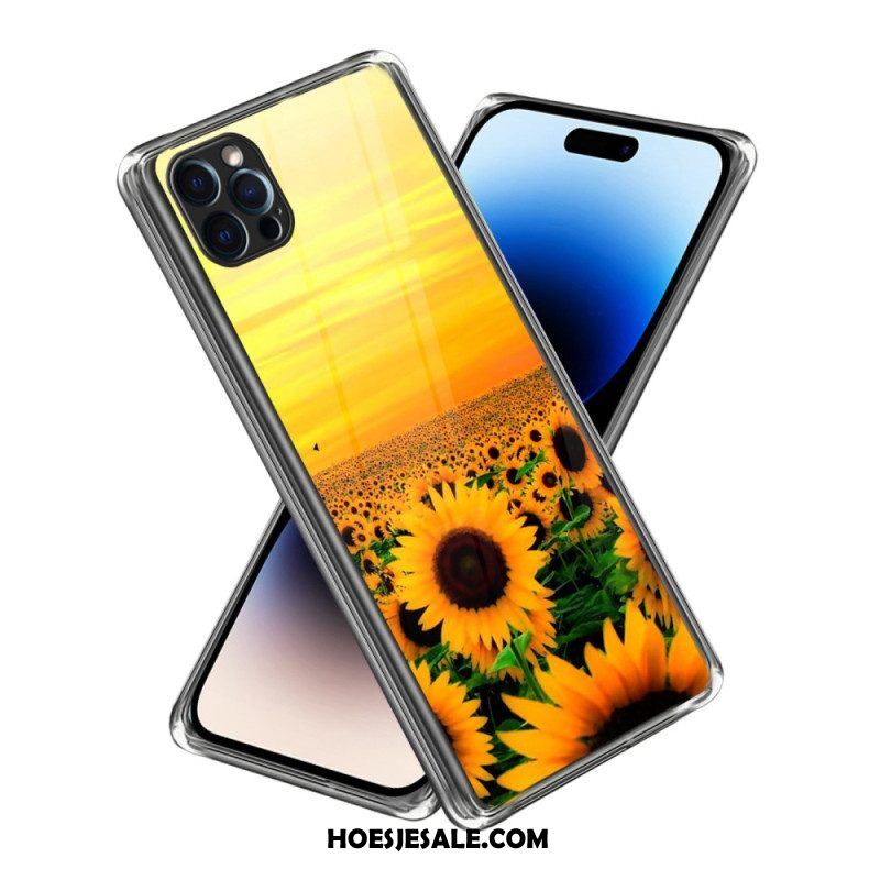 Hoesje voor iPhone 14 Pro Max Intense Zonnebloemen