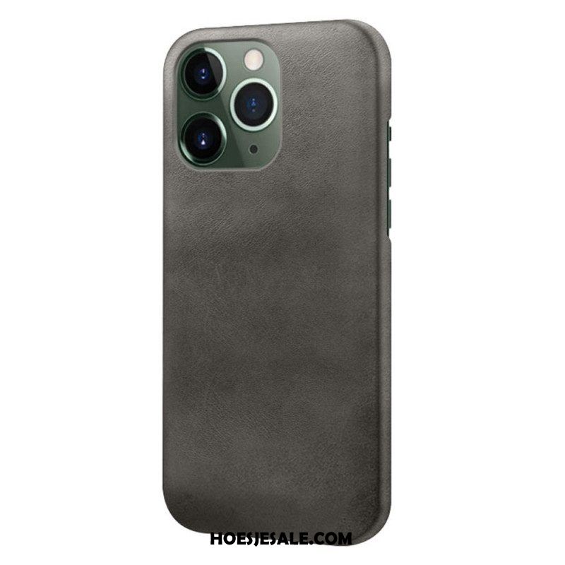 Hoesje voor iPhone 14 Pro Max Leer-effect