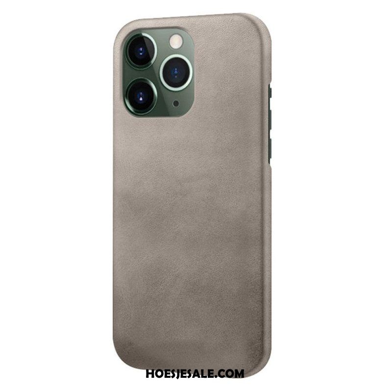 Hoesje voor iPhone 14 Pro Max Leer-effect